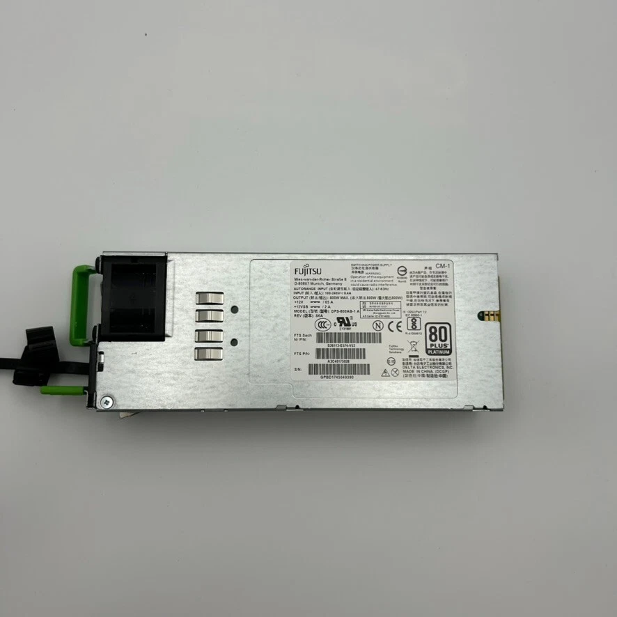 Fujitsu Power Supply S26113-E574-V53 800W 80+ Gold